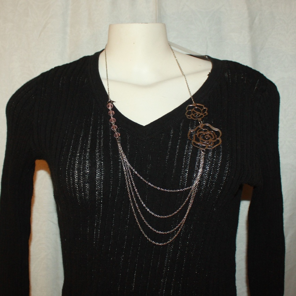 Solid black sweater